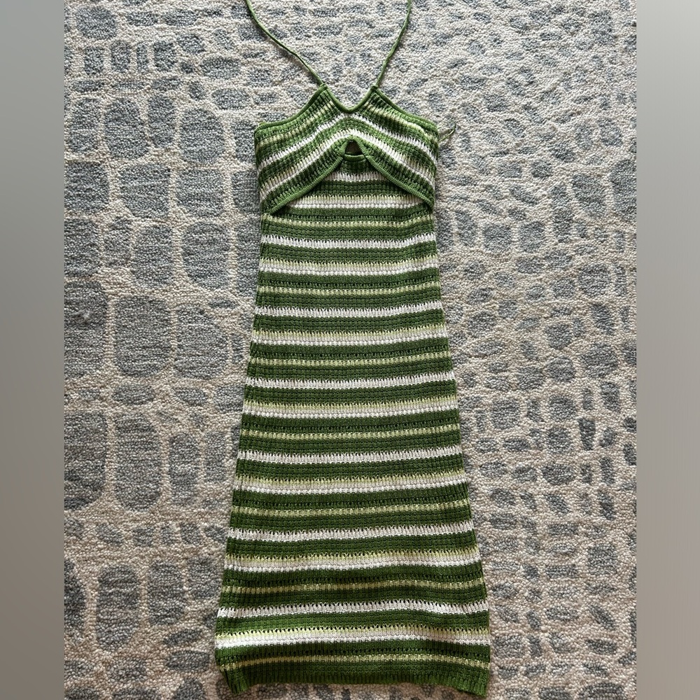 Sincerely Jules Green Crochet Maxi Dress (*size S*)
